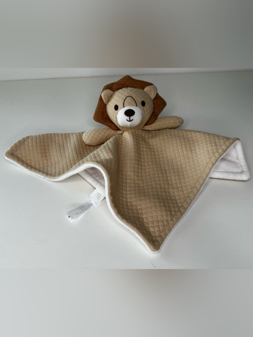 Dream Gro Lion Lovey Plush Stuffed Animal Toy Baby Security Blanket Tan.